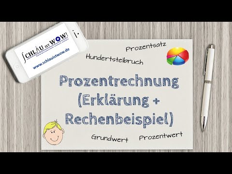 Prozentrechnung erklärt - Rechenbeispiele und Erläuterung